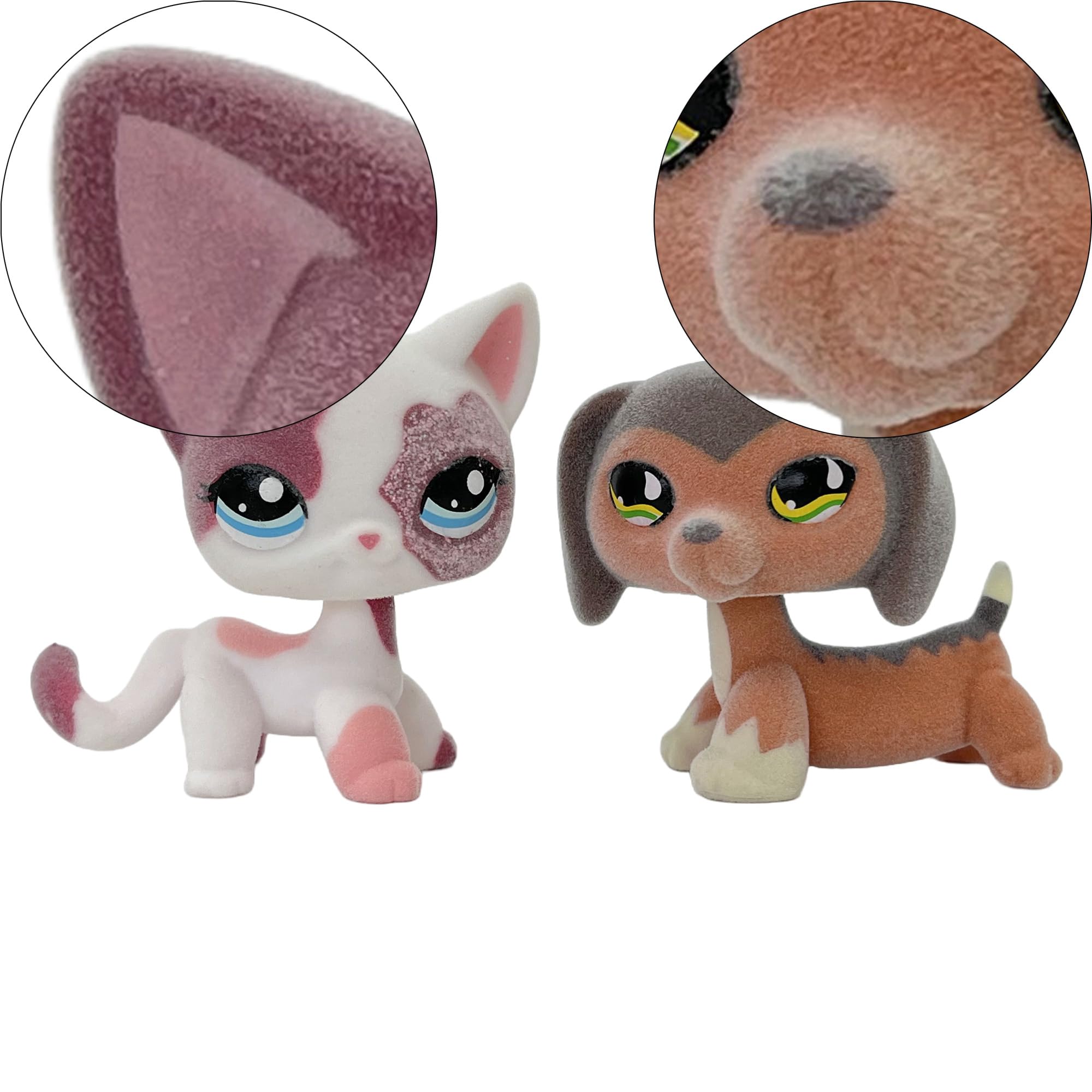 Foto 1 | Figura De Animal Flocado De Juguete, Perro Salchicha Y Gato De Pelo Corto, 5 Cm - Venta Internacional.