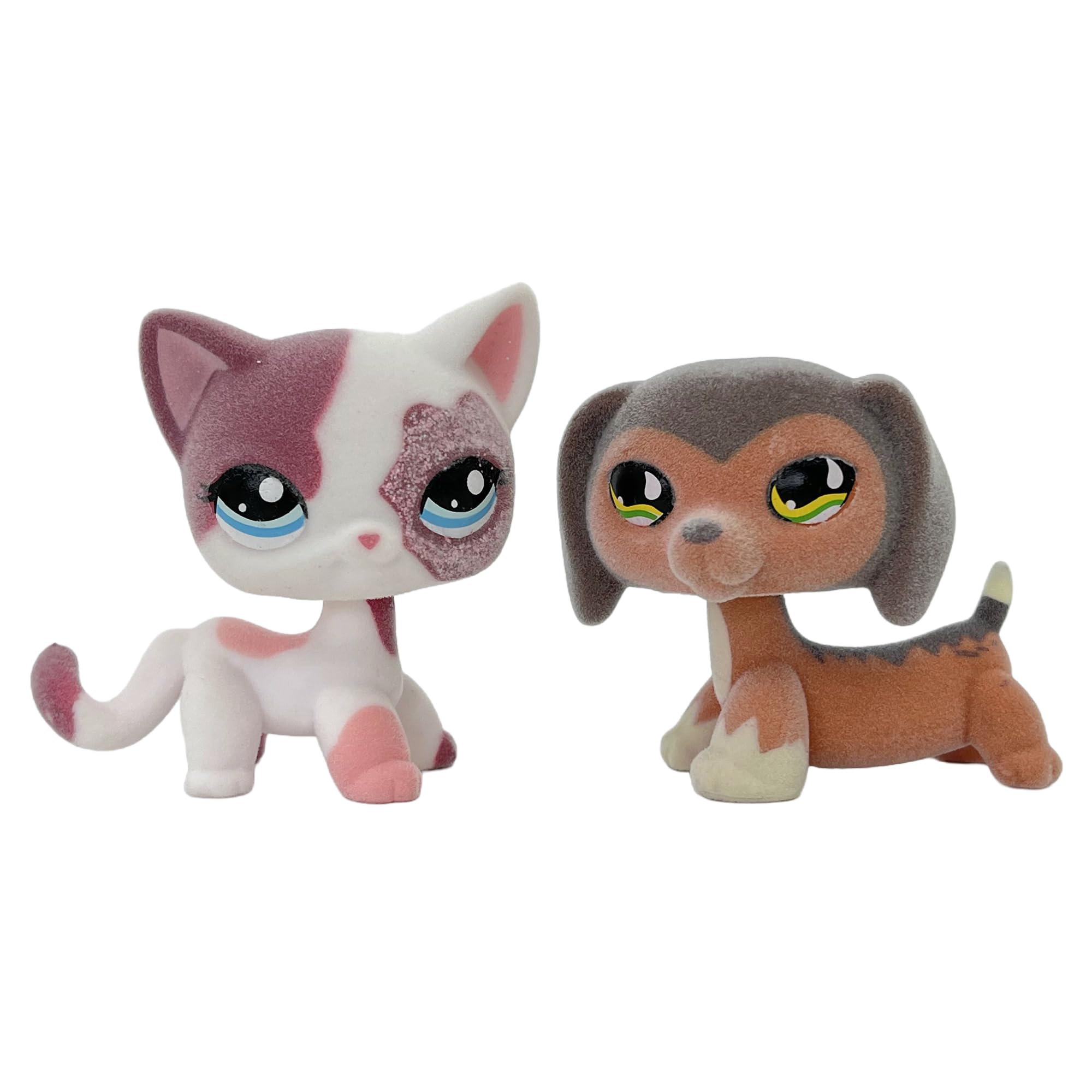 Foto 4 | Figura De Animal Flocado De Juguete, Perro Salchicha Y Gato De Pelo Corto, 5 Cm - Venta Internacional.