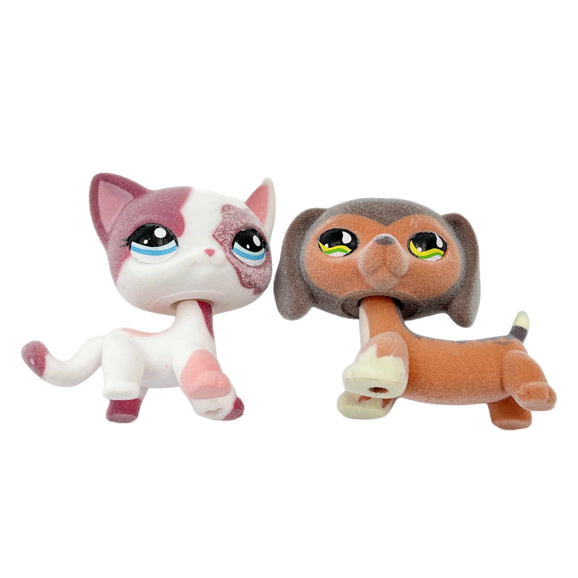 Foto 5 | Figura De Animal Flocado De Juguete, Perro Salchicha Y Gato De Pelo Corto, 5 Cm - Venta Internacional.