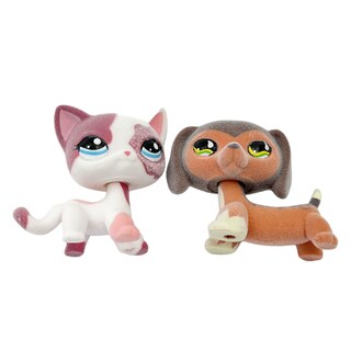 Foto 5 | Figura De Animal Flocado De Juguete, Perro Salchicha Y Gato De Pelo Corto, 5 Cm - Venta Internacional.