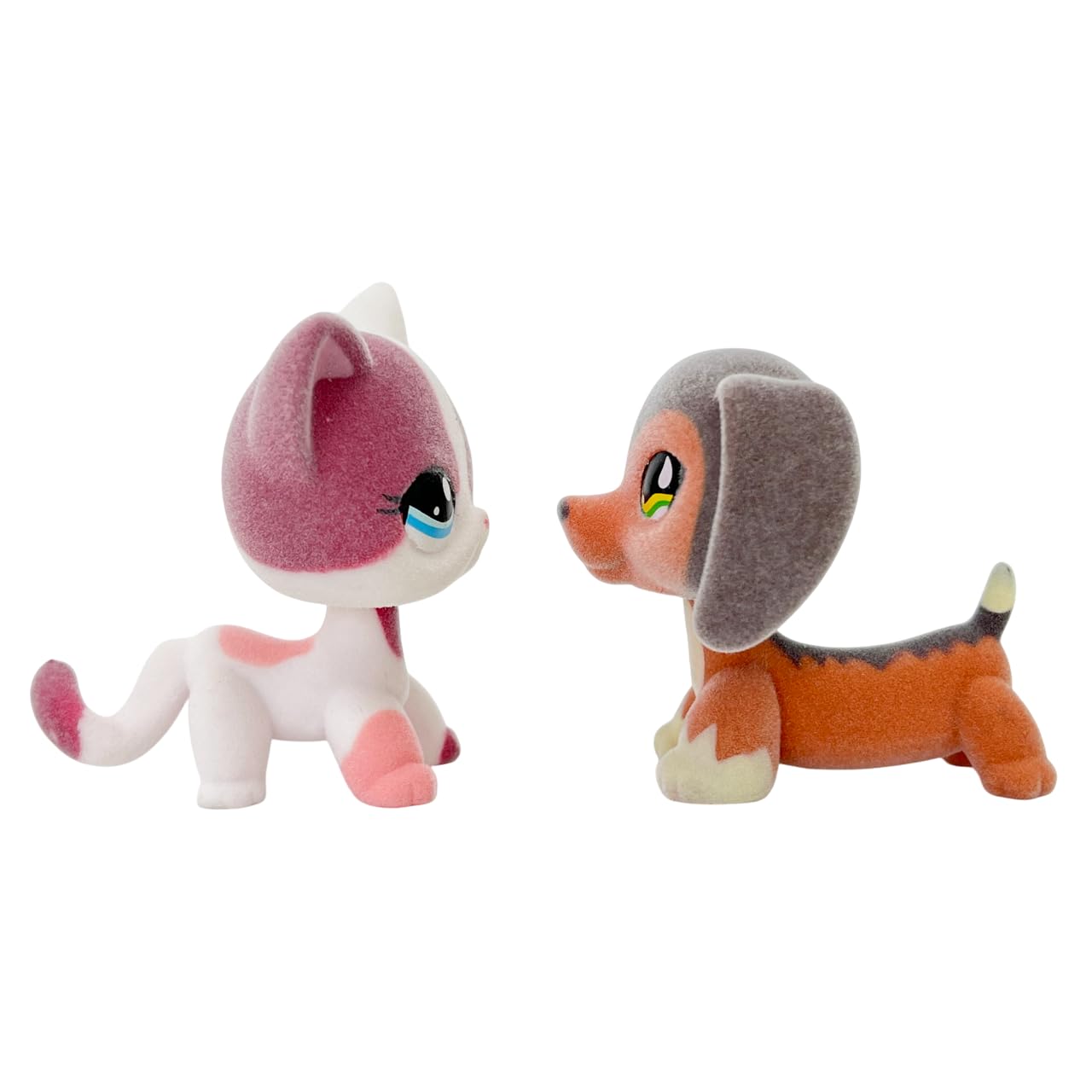 Foto 6 | Figura De Animal Flocado De Juguete, Perro Salchicha Y Gato De Pelo Corto, 5 Cm - Venta Internacional.
