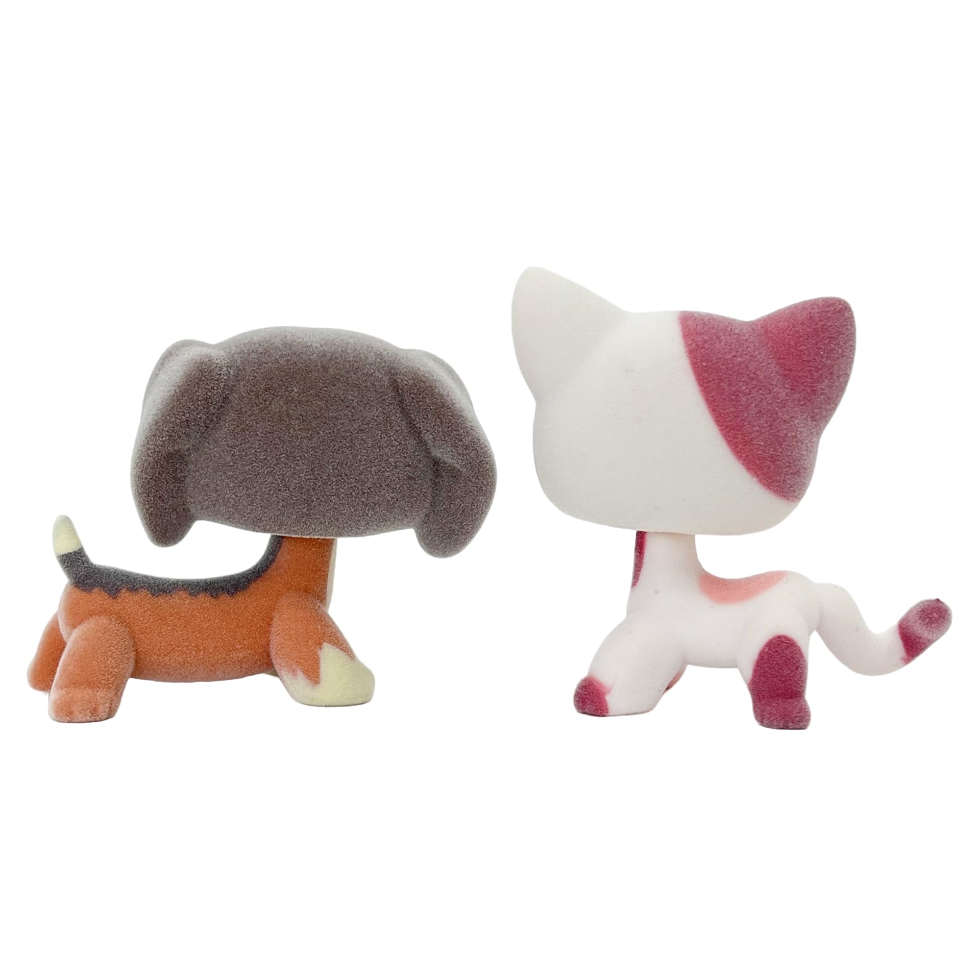 Foto 7 | Figura De Animal Flocado De Juguete, Perro Salchicha Y Gato De Pelo Corto, 5 Cm - Venta Internacional.