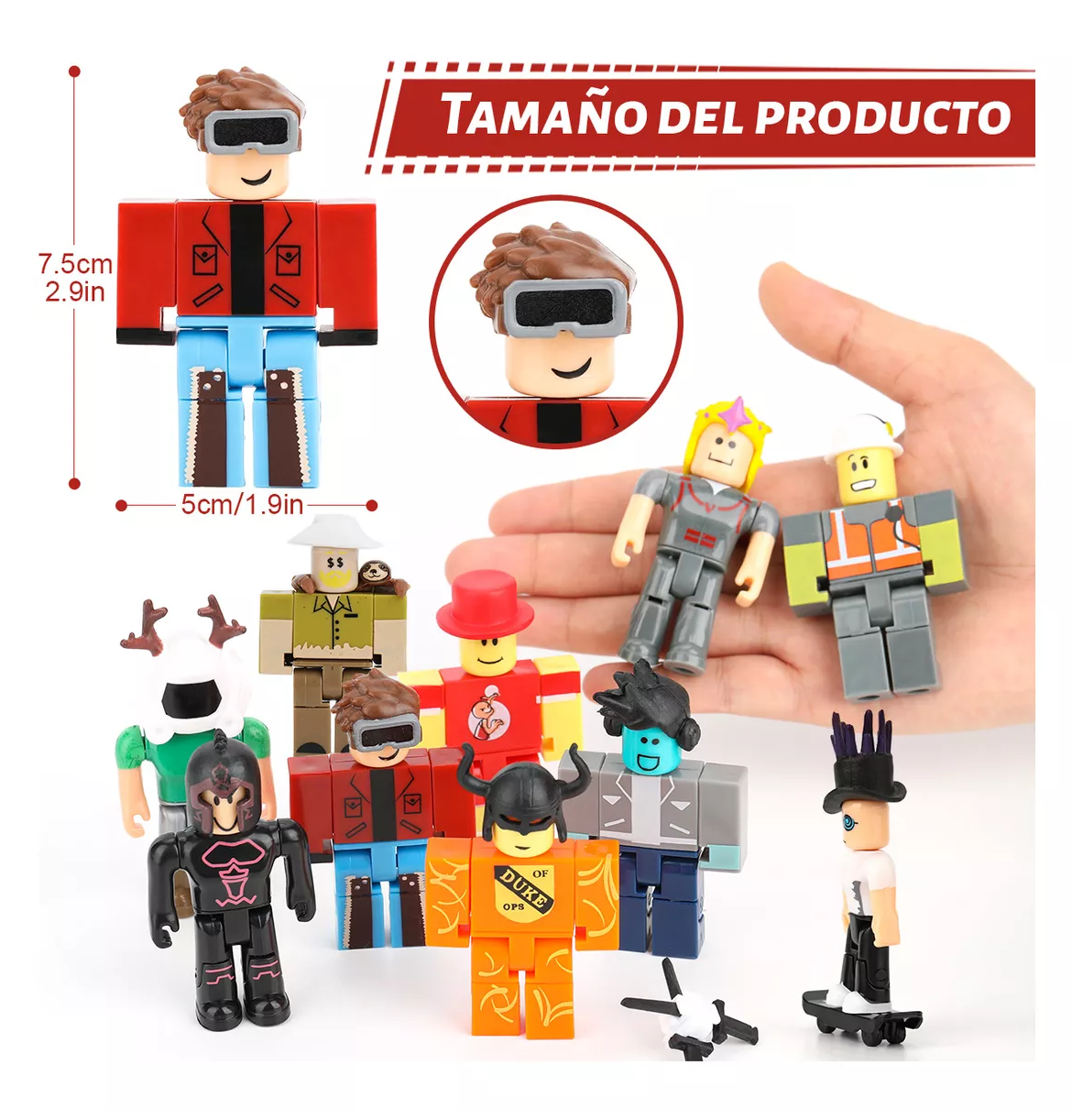 Foto 4 pulgar | 24 Piezas Virtual World Roblox Building Block Muñeca Estilo 1