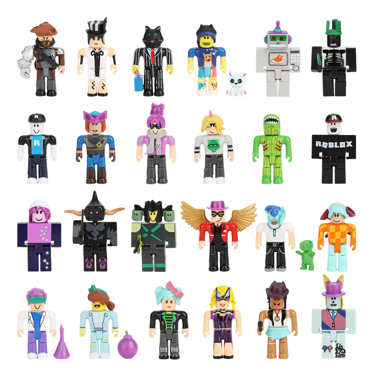 24 Piezas Virtual World Roblox Building Block Muñeca Estilo 2