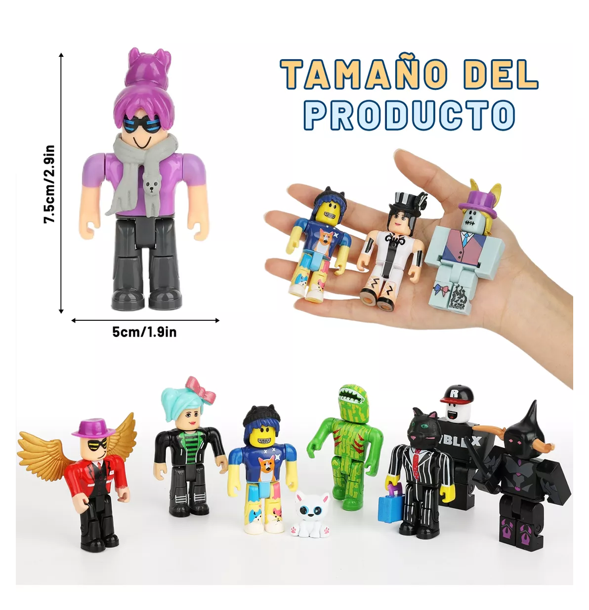 Foto 2 | 24 Piezas Virtual World Roblox Building Block Muñeca Estilo 2