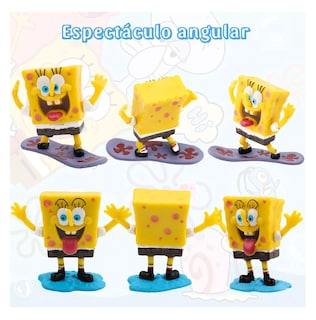 Foto 4 | Figuras De Juguete Para Niños Sponge Bob Colección 8 Piezas Colores