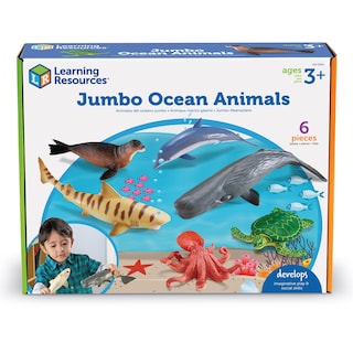 Foto 1 | Jumbo Ocean Animals De Toy Learning Resources, 6 Unidades, Más De 3 Años - Venta Internacional.