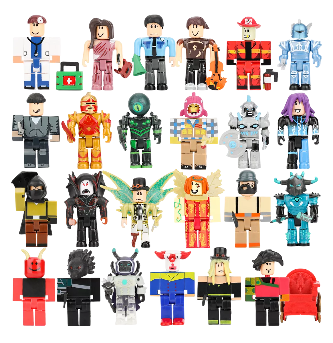 Foto 2 pulgar | Figuras Virtual World Roblox Building Block Estilo 5 24 Piezas