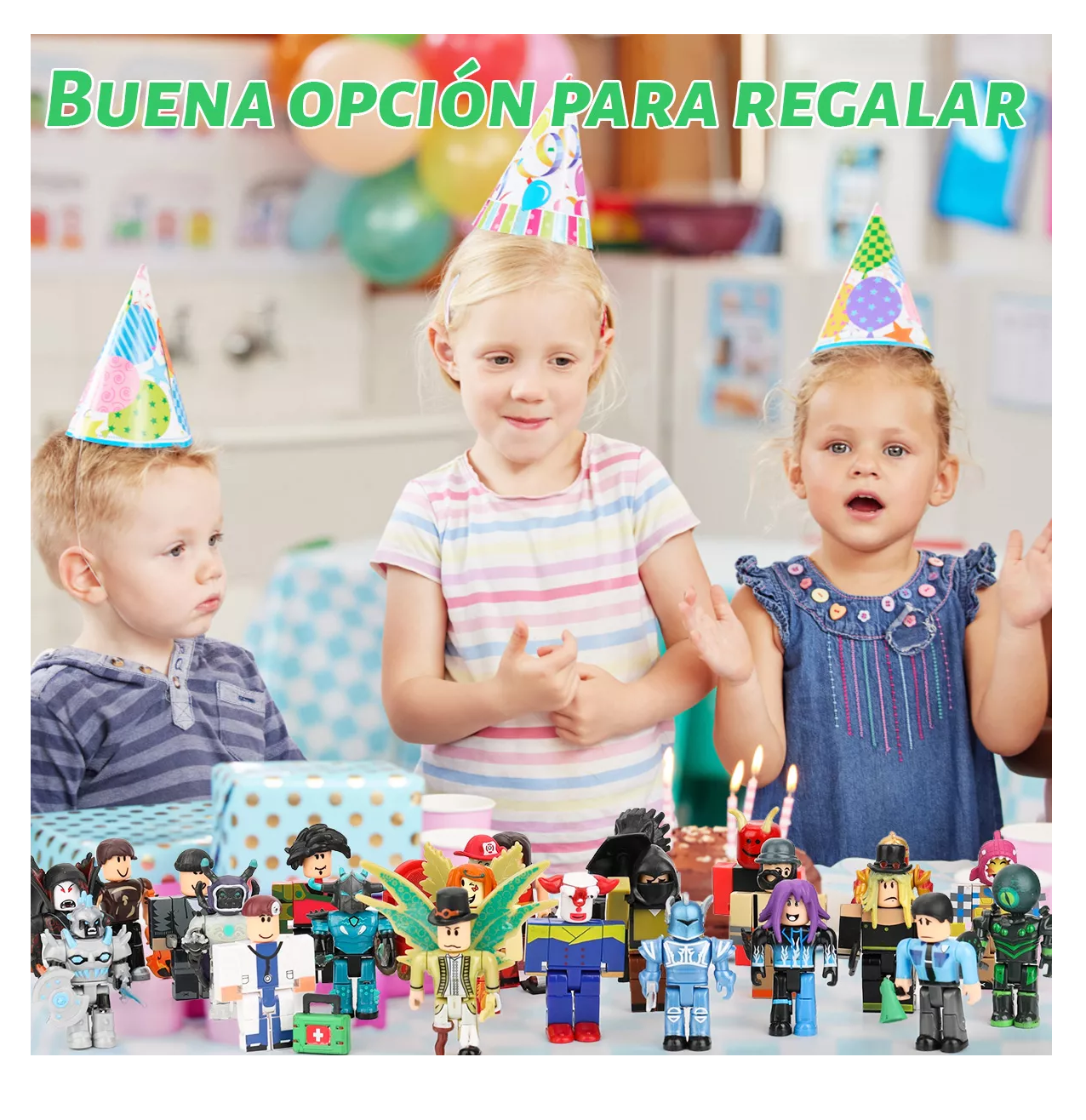 Foto 4 pulgar | Figuras Virtual World Roblox Building Block Estilo 5 24 Piezas