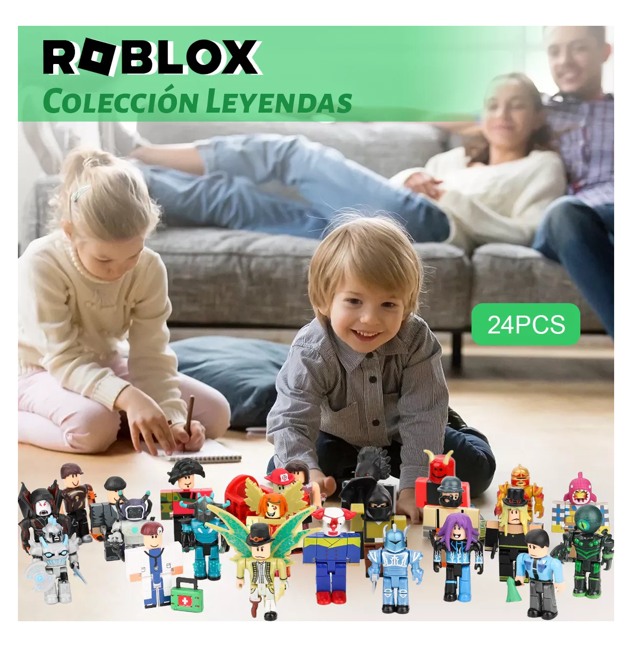 Foto 5 pulgar | Figuras Virtual World Roblox Building Block Estilo 5 24 Piezas