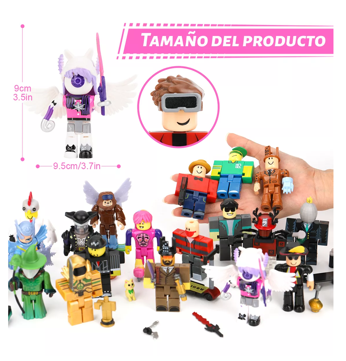 Foto 4 pulgar | Figuras Virtual World Roblox Building Block Estilo 4 24 Piezas