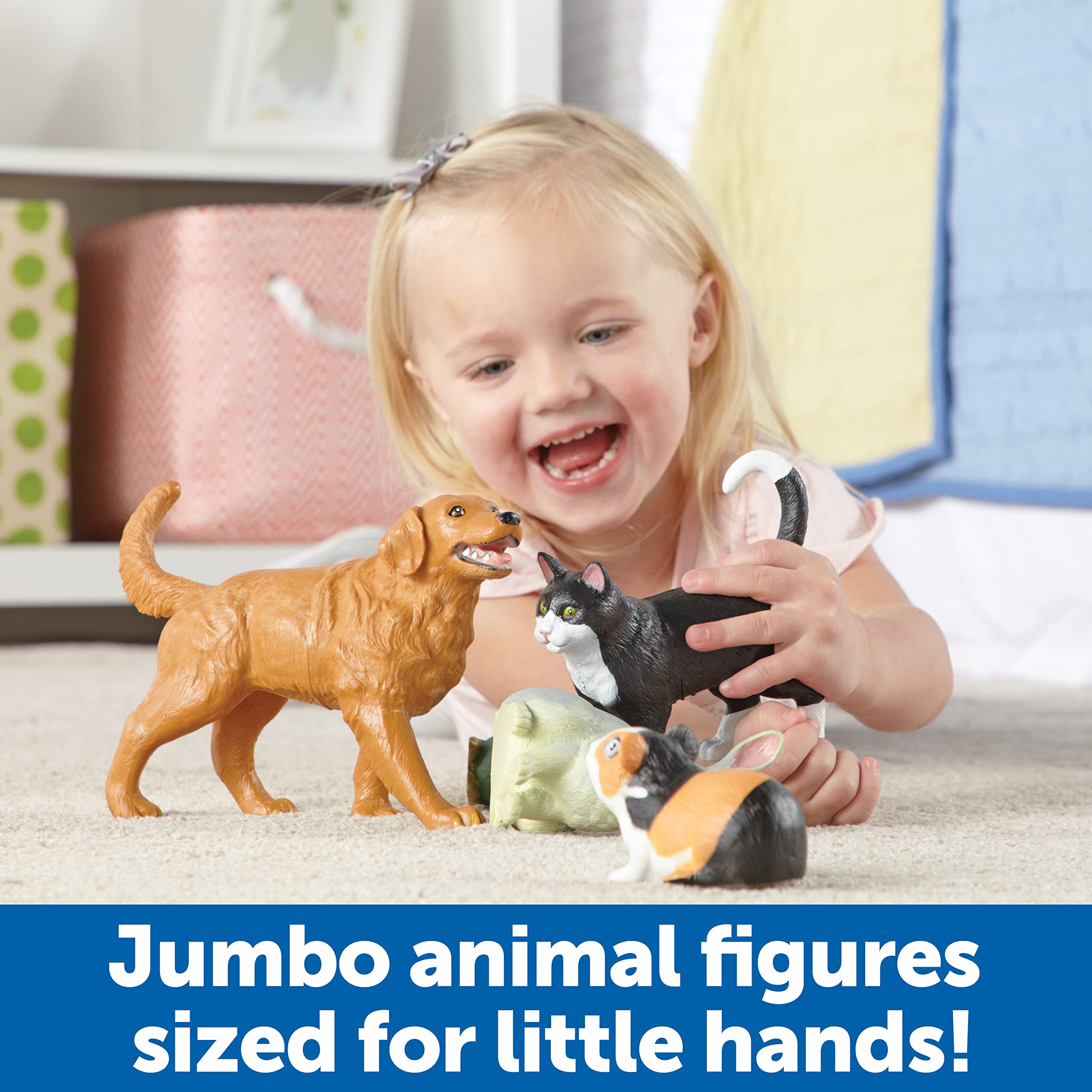 Foto 3 pulgar | Toy Learning Resources Jumbo Domestic Pets, 6 Animales De Más De 2 Años - Venta Internacional.