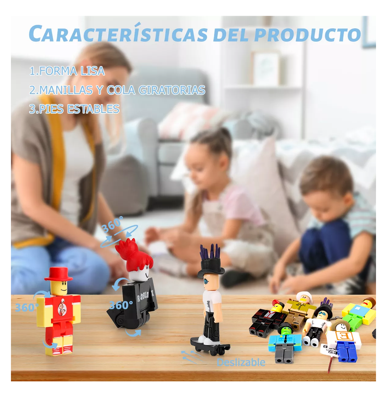 Foto 3 pulgar | Figuras Virtual World Roblox Building Block 24 Piezas