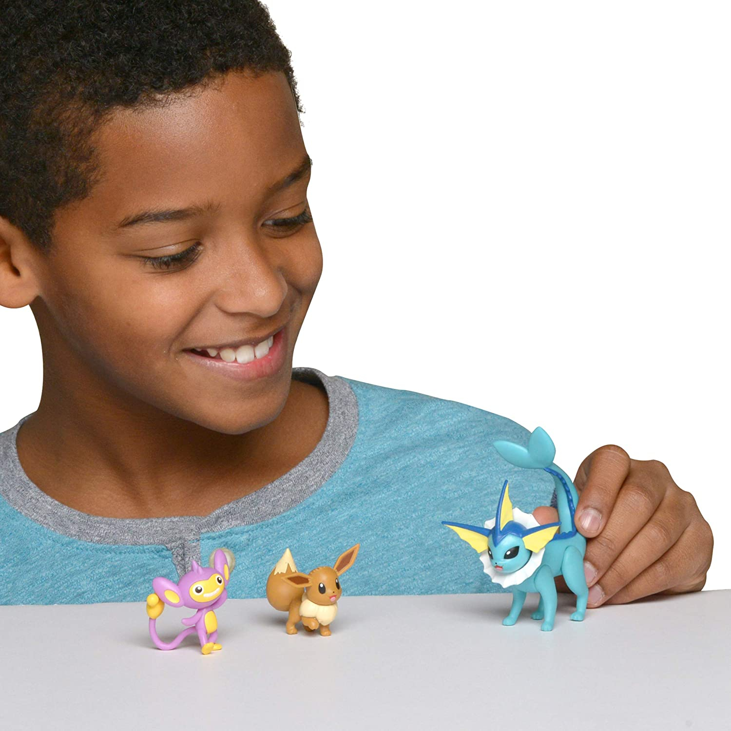 Foto 4 pulgar | Set De Figuras Pokémon Battle Con 2 Eevee, 2 Aipom Y 3 Vaporeon - Venta Internacional.
