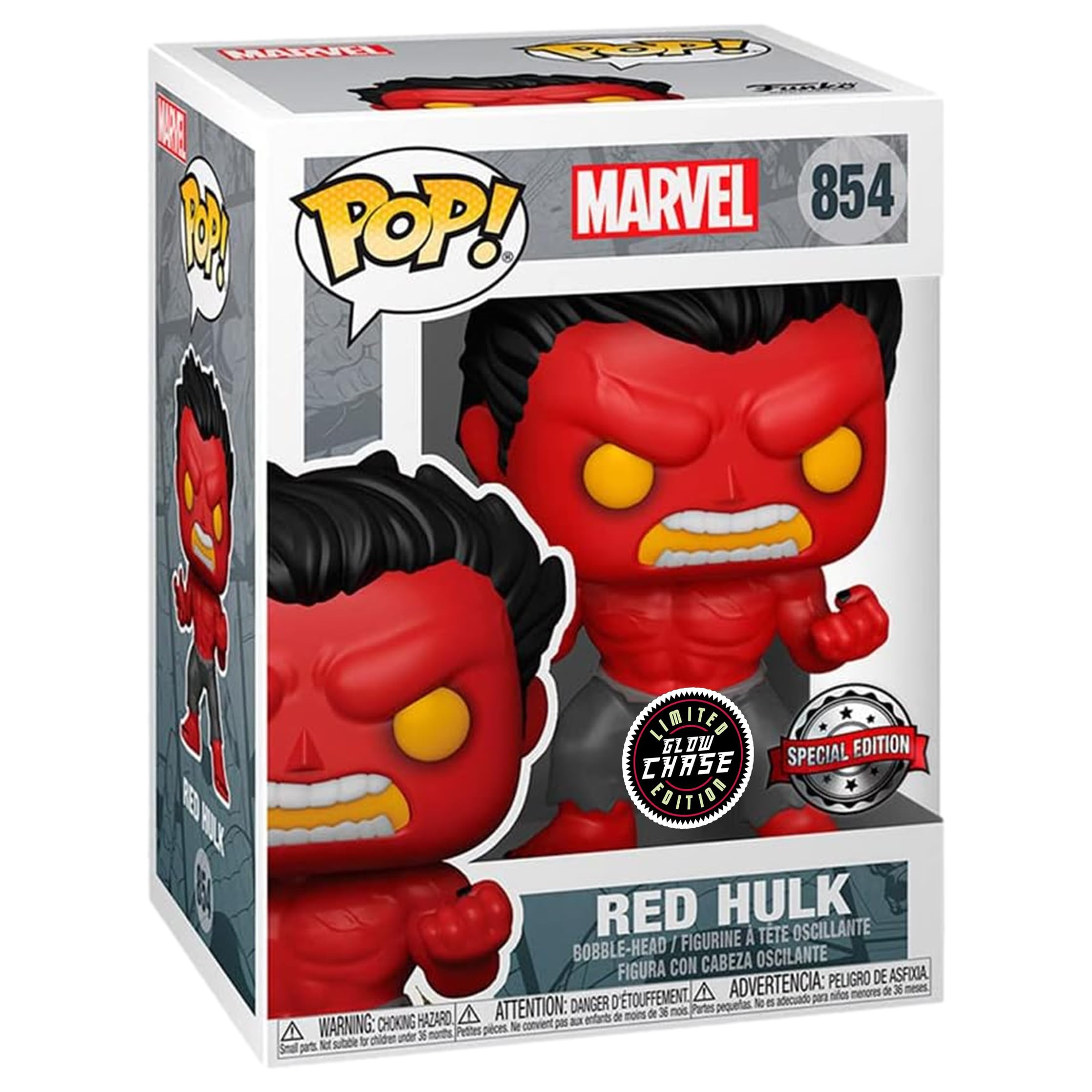 Figura de Vinilo Funko Pop! Edición Especial de Marvel Red Hulk - Venta Internacional