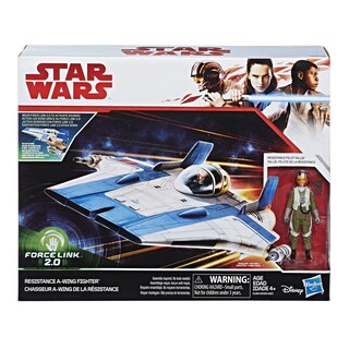 Foto 2 | Figura De Acción Star Wars E1264 Sw E8 Aero 1 Con Resistance A-wing Fighter - Venta Internacional.