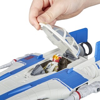 Foto 7 | Figura De Acción Star Wars E1264 Sw E8 Aero 1 Con Resistance A-wing Fighter - Venta Internacional.