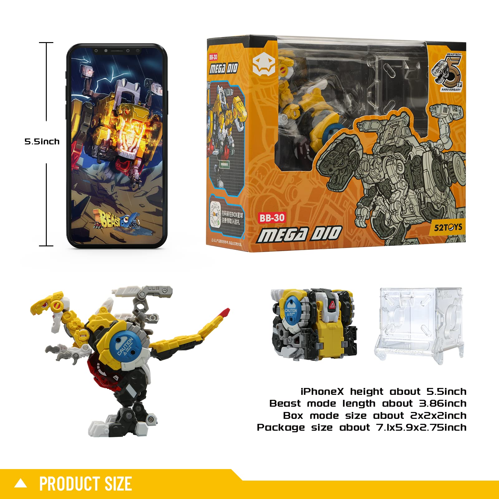 Foto 8 pulgar | Figura de Dinosaurio 52Toys Mega Dio-Venta Internacional