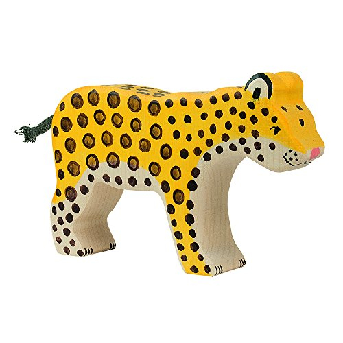 Figura De Juguete De Madera Holztiger Leopard - Venta Internacional.
