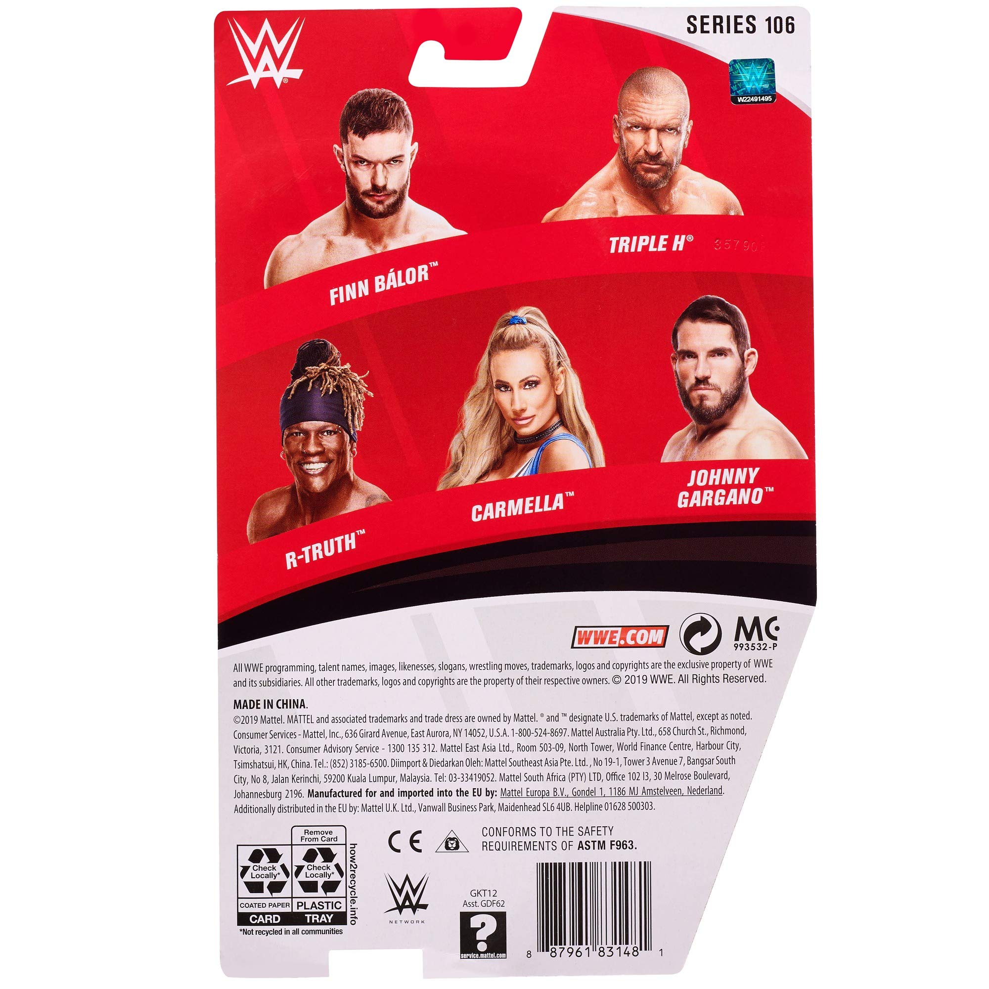 Foto 7 pulgar | Figura De Acción Wwe Triple H Basic Series #106 De 15 Cm Con Equipo - Venta Internacional.