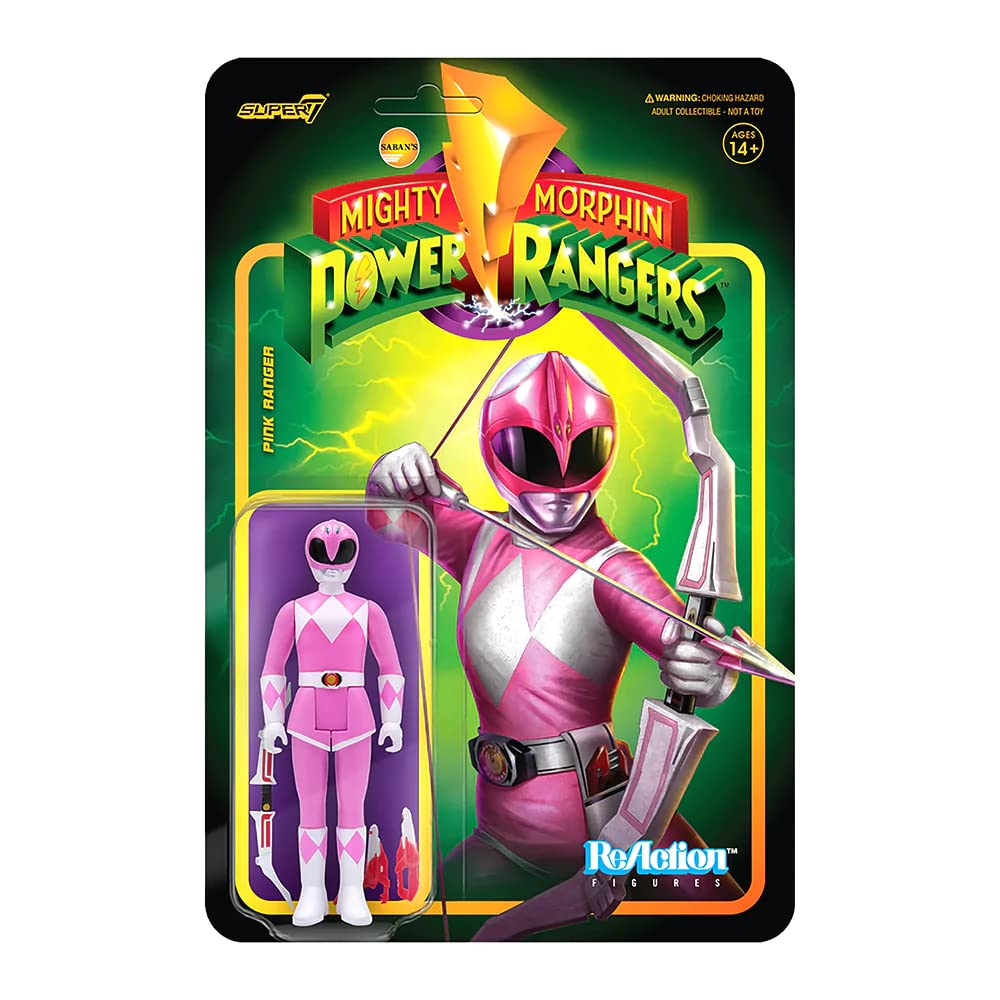 Foto 2 pulgar | Figura De Acción Super7 Mighty Morphin Power Rangers, Rosa, 3.75 Pulgadas - Venta Internacional.