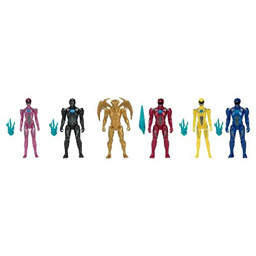 Foto 3 pulgar | Set De 6 Piezas Coleccionables Del Equipo Power Rangers De Bandai Con Exclusivo Goldar Metálico - Venta Internacional.