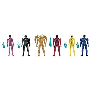 Foto 2 | Set De 6 Piezas Coleccionables Del Equipo Power Rangers De Bandai Con Exclusivo Goldar Metálico - Venta Internacional.