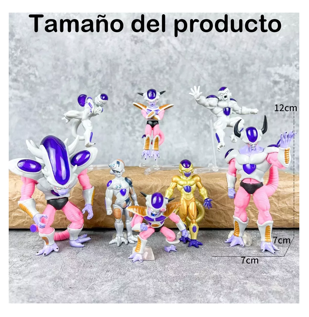 Foto 3 pulgar | Figuras Dragon Ball Z Freezer Frieza Anime Coleccionables 8 Pzs Multicolor