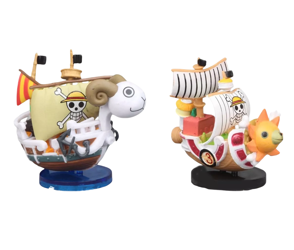 Figura 2 Mini Barco Thousand Sunny Y Going Merry One Piece Multicolor