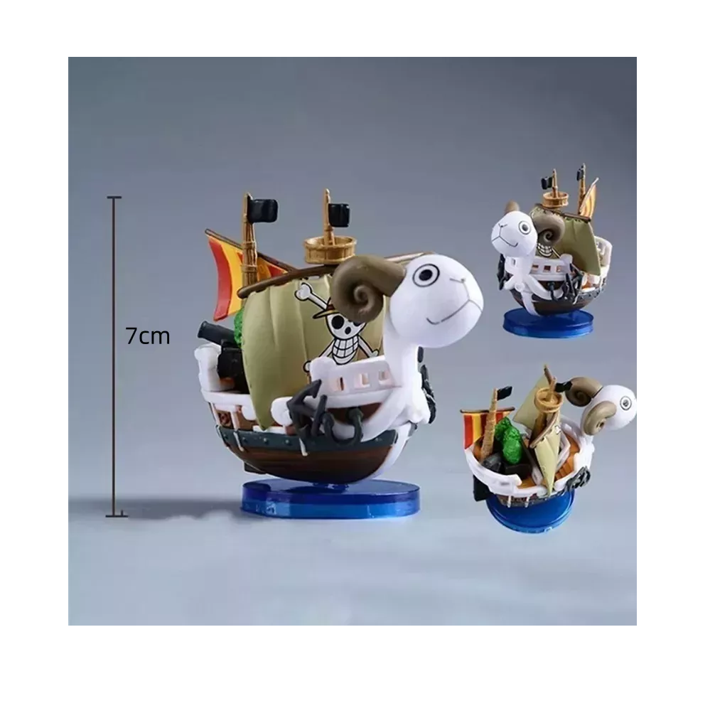 Foto 4 pulgar | Figura 2 Mini Barco Thousand Sunny Y Going Merry One Piece Multicolor