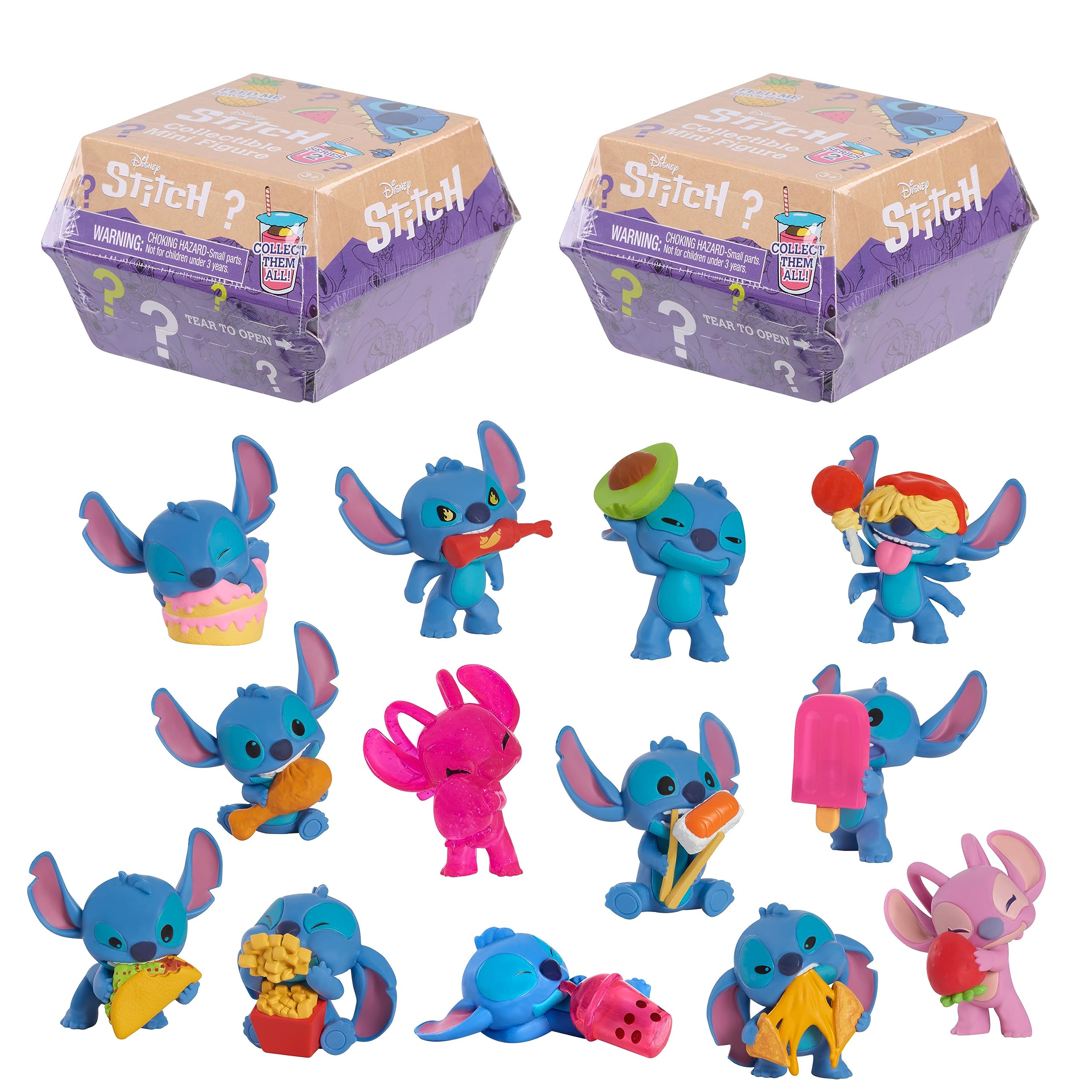 Foto 2 pulgar | Minifiguras Stitch Blind De Toy Just Play, Paquete De 2 Con Caja Para Hamburguesas - Venta Internacional.