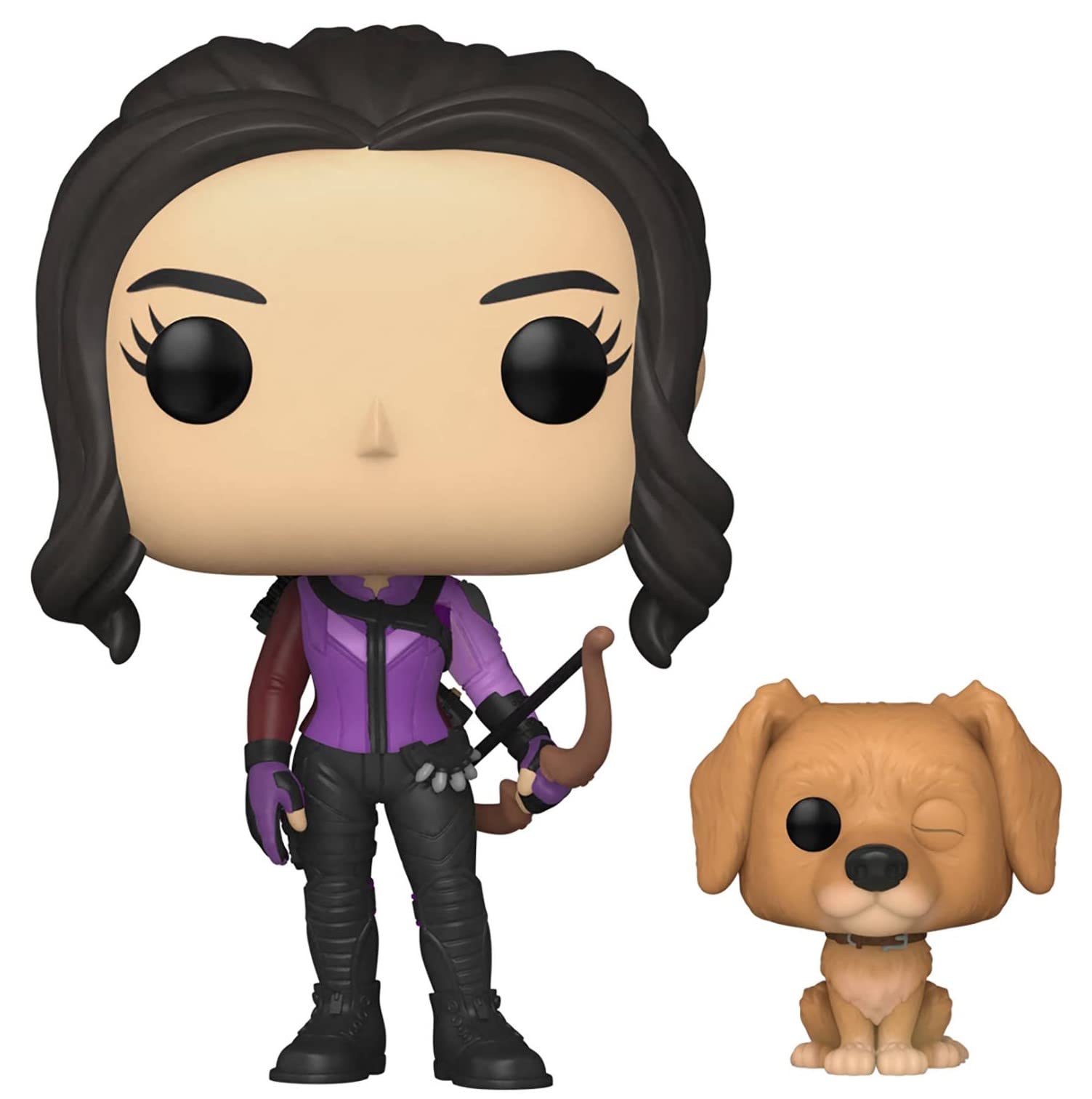 Foto 7 pulgar | Figura De Vinilo Funko Pop Marvel Hawkeye Kate Bishop Con Perro - Venta Internacional.
