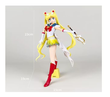 Foto 2 | Figura Sailor Moon Serena Tsukino Anime de Colección Blanco Amarillo