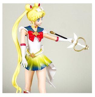 Foto 5 | Figura Sailor Moon Serena Tsukino Anime de Colección Blanco Amarillo