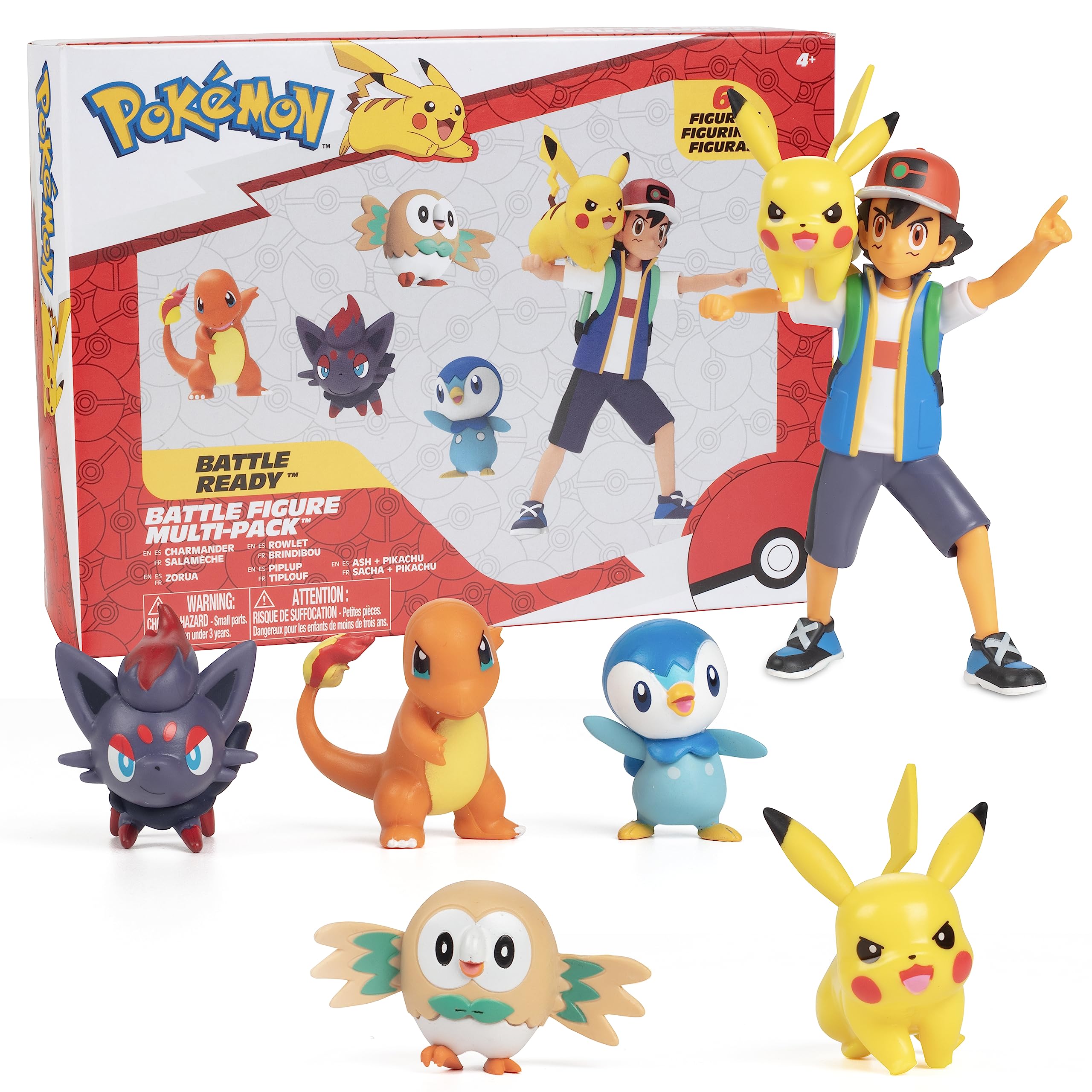 Foto 2 pulgar | Set De Figuras Pokémon Battle Ready De 6 Piezas Con Ash Y Pikachu - Venta Internacional.