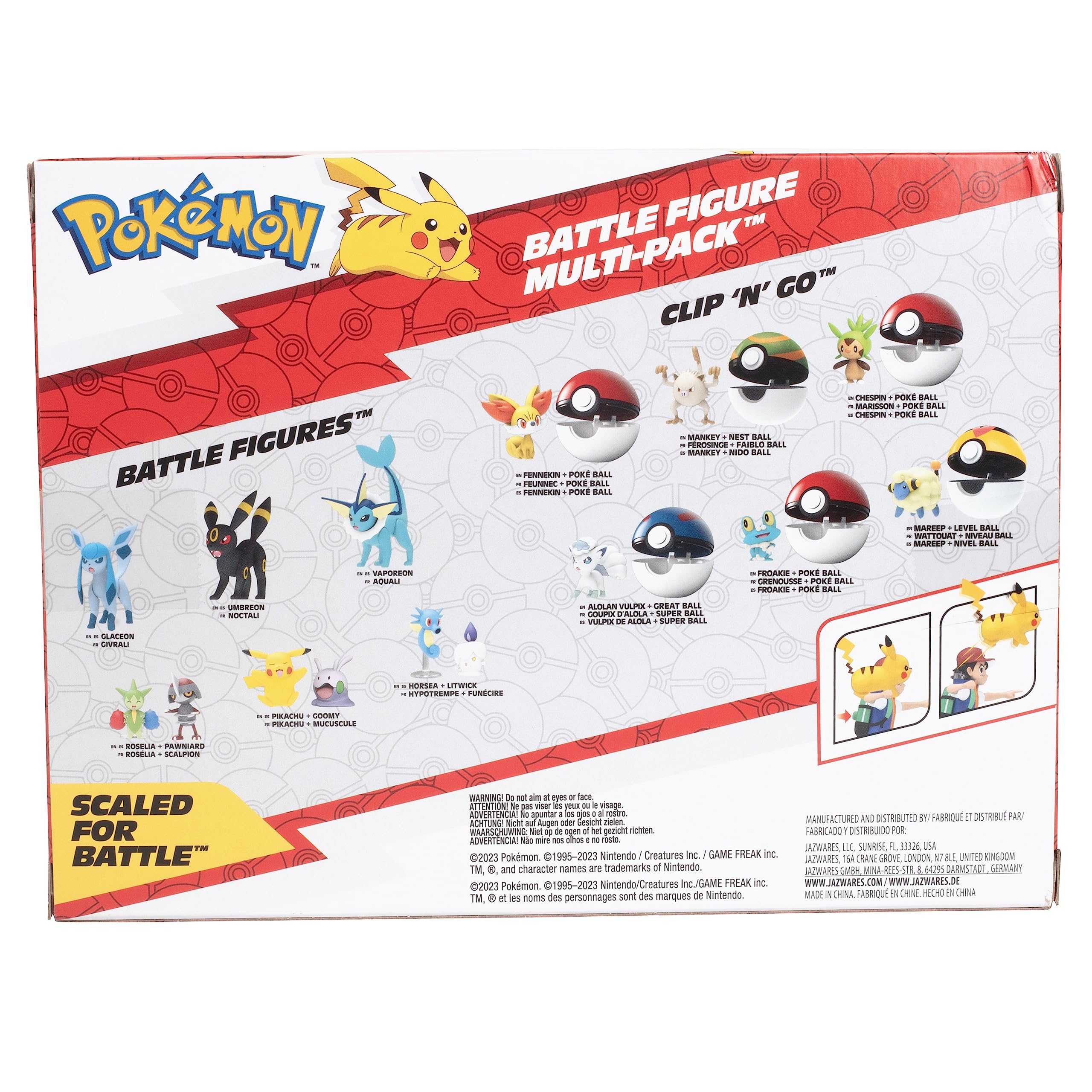 Foto 8 pulgar | Set De Figuras Pokémon Battle Ready De 6 Piezas Con Ash Y Pikachu - Venta Internacional.
