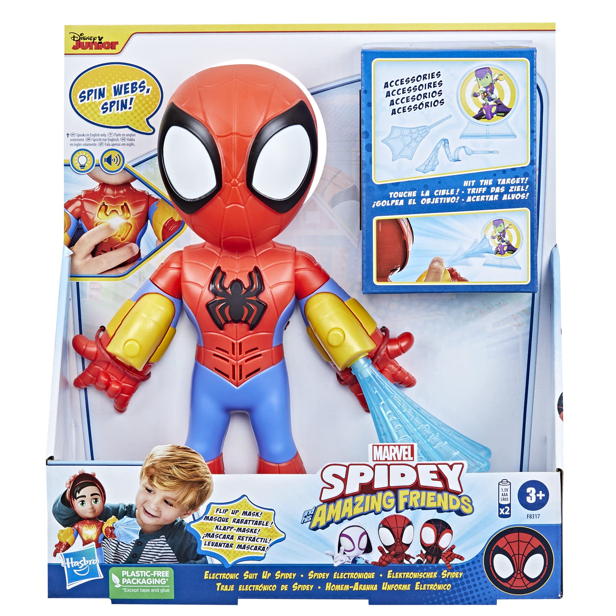 Foto 2 | Figura De Acción Marvel Spidey And His Amazing Friends 25 Cm - Venta Internacional.