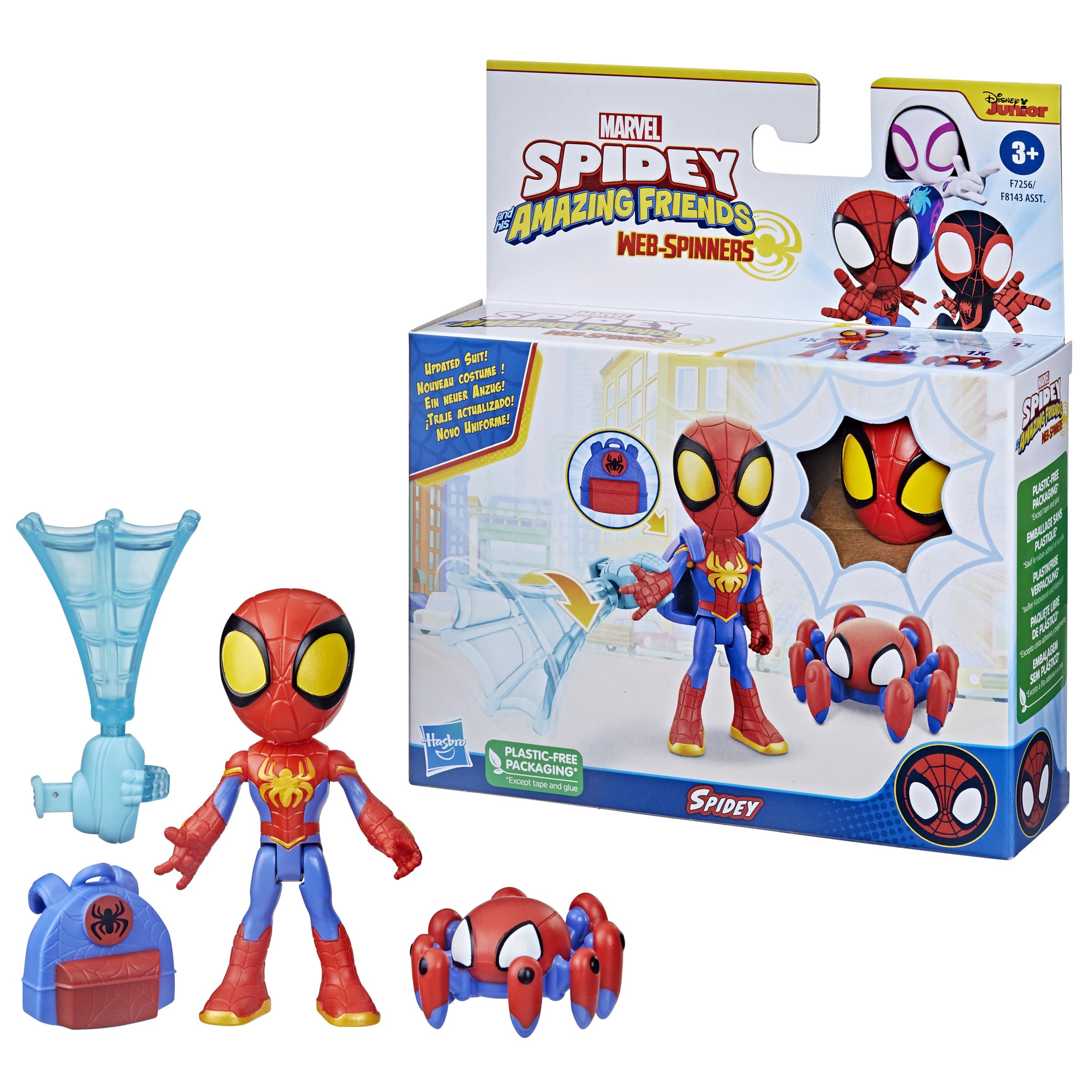 Foto 2 | Figura De Acción Spidey Web Spinner De 10 Cm Con Accesorios - Venta Internacional.
