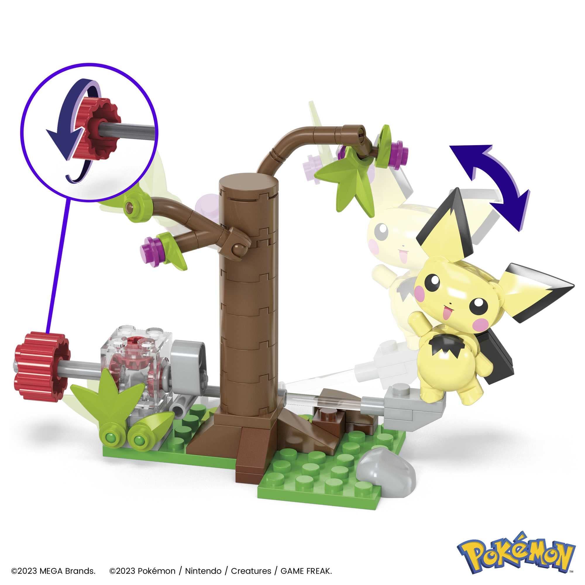 Foto 3 | Set De Juguetes Para Construir Figuras De Acción Mega Pokémon Pichu's Forest - Venta Internacional.