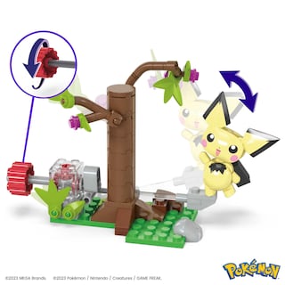 Foto 3 | Set De Juguetes Para Construir Figuras De Acción Mega Pokémon Pichu's Forest - Venta Internacional.