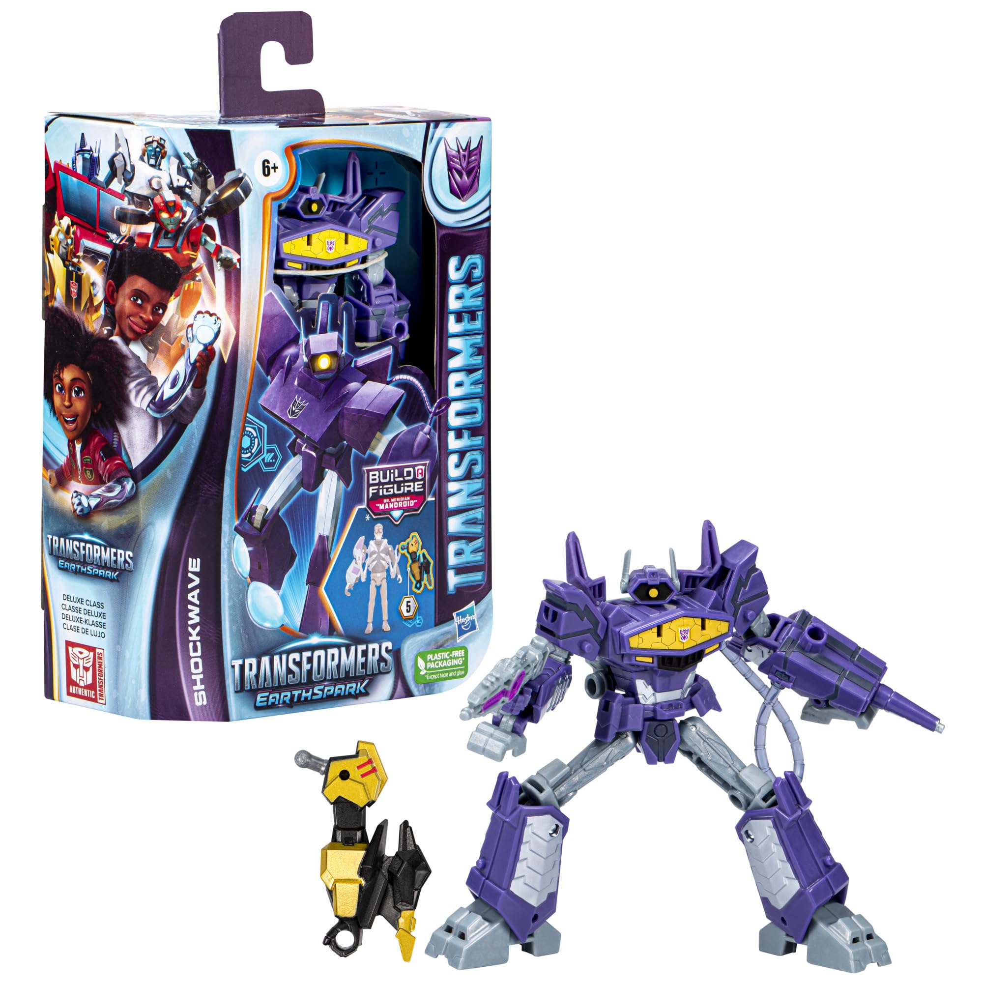 Foto 4 pulgar | Figura De Acción Transformers Earthspark Shockwave Deluxe 12 Cm - Venta Internacional.