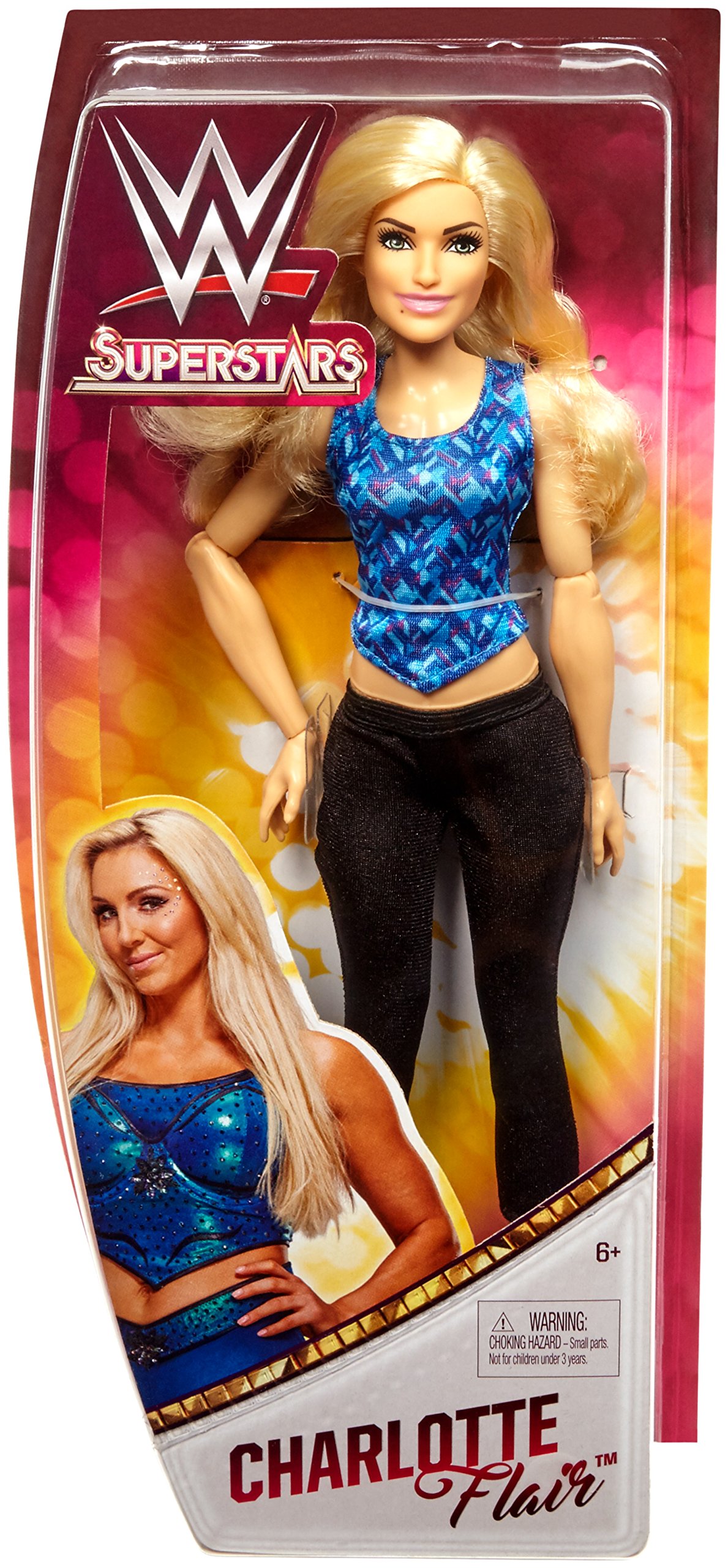 Foto 6 pulgar | Muñeca Wwe Charlotte Flair-Venta Internacional