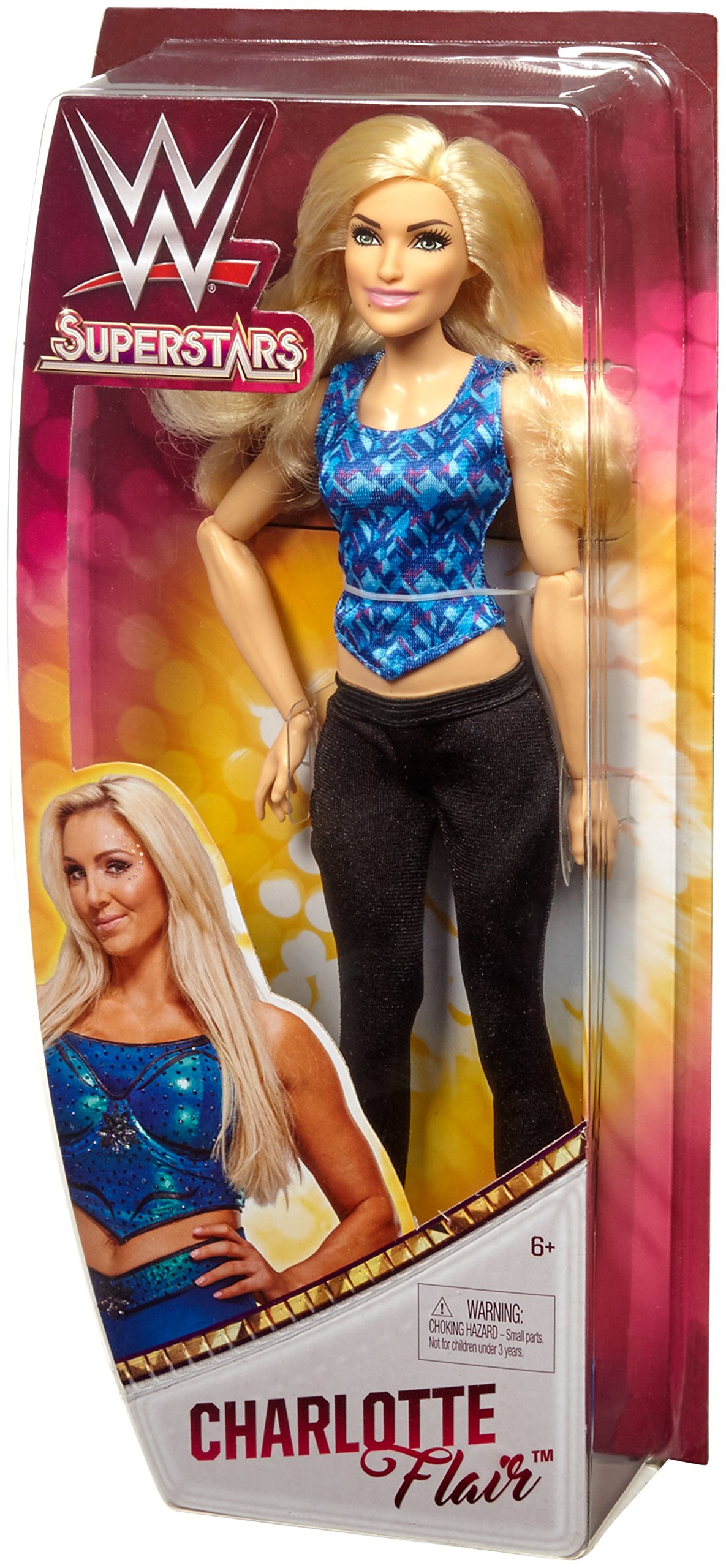 Foto 7 pulgar | Muñeca Wwe Charlotte Flair-Venta Internacional