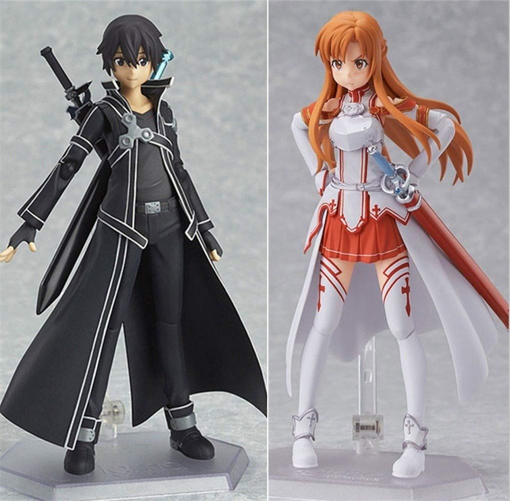 Figuras De Acción Sword Art Online Kirito & Asuna De 15 Cm De Altura - Venta Internacional.