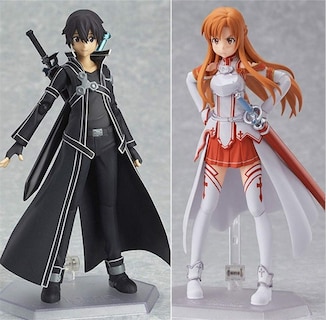 Foto 1 | Figuras De Acción Sword Art Online Kirito & Asuna De 15 Cm De Altura - Venta Internacional.