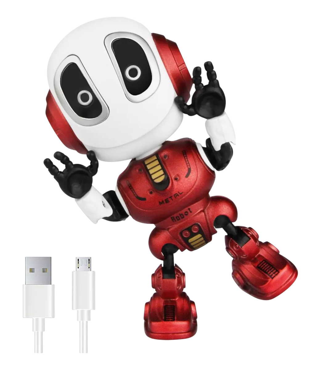 Robot de Juguete Belug Recargable de Metal Rojo