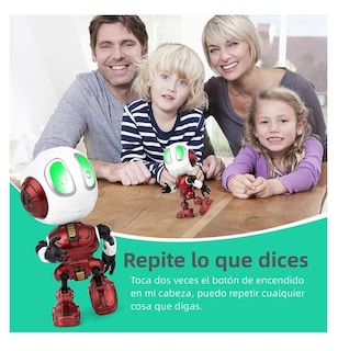 Foto 3 | Robot de Juguete Lab.G Recargable de Metal Rojo