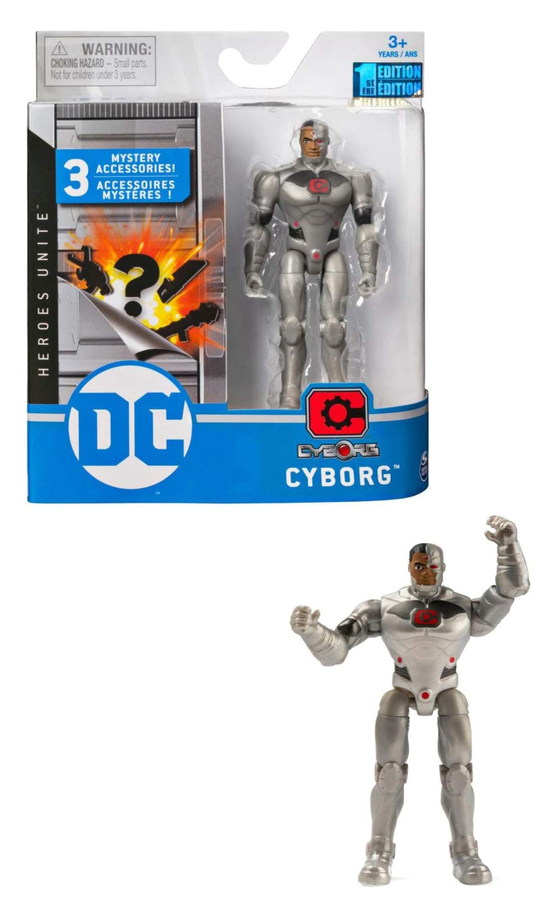 Foto 4 | Figura De Acción Dc Heroes Unite Cyborg De 10 Cm Con Accesorios - Venta Internacional.