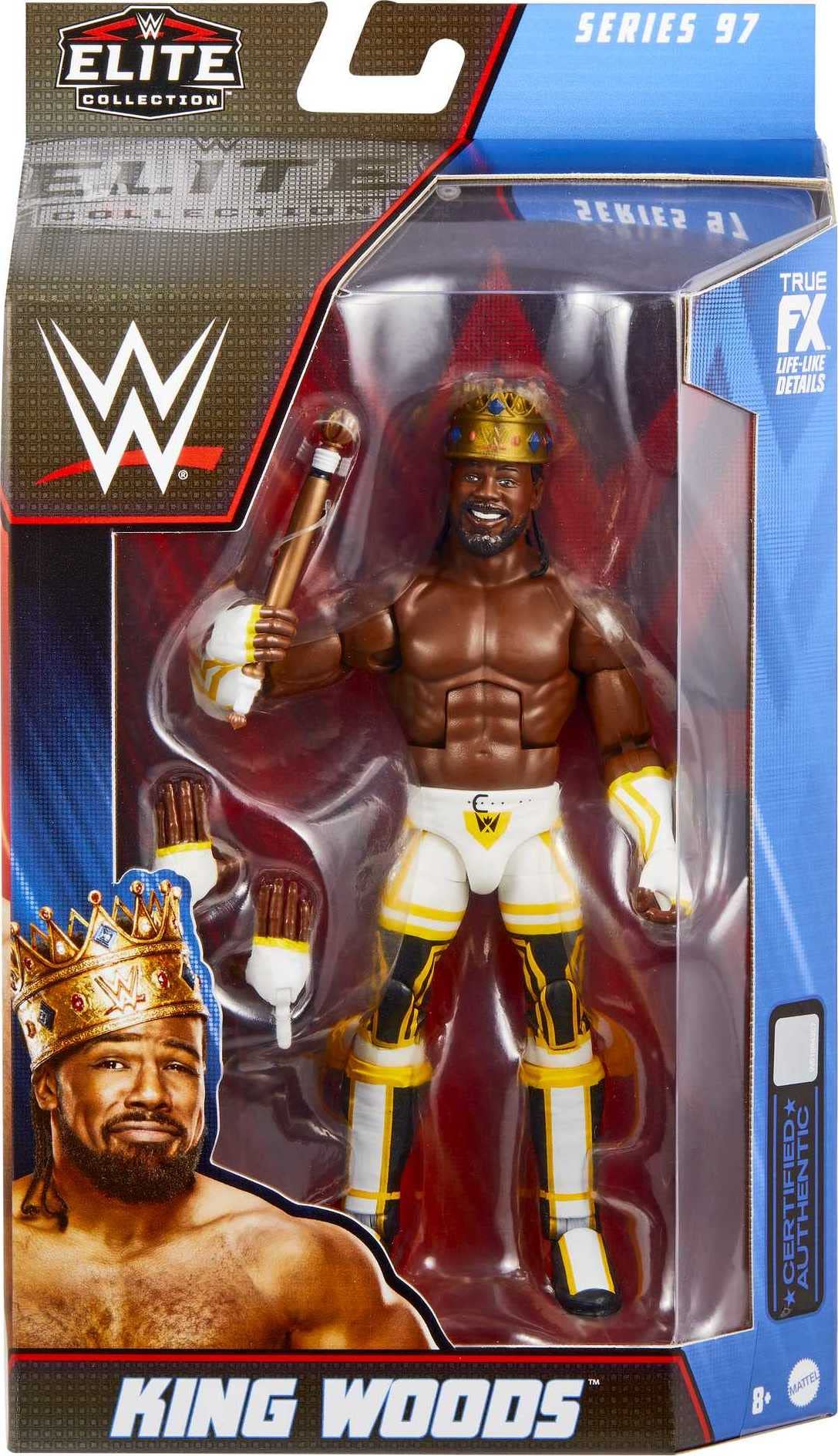 Foto 7 pulgar | Figura De Acción Mattel Wwe King Woods Elite Collection 15 Cm - Venta Internacional.