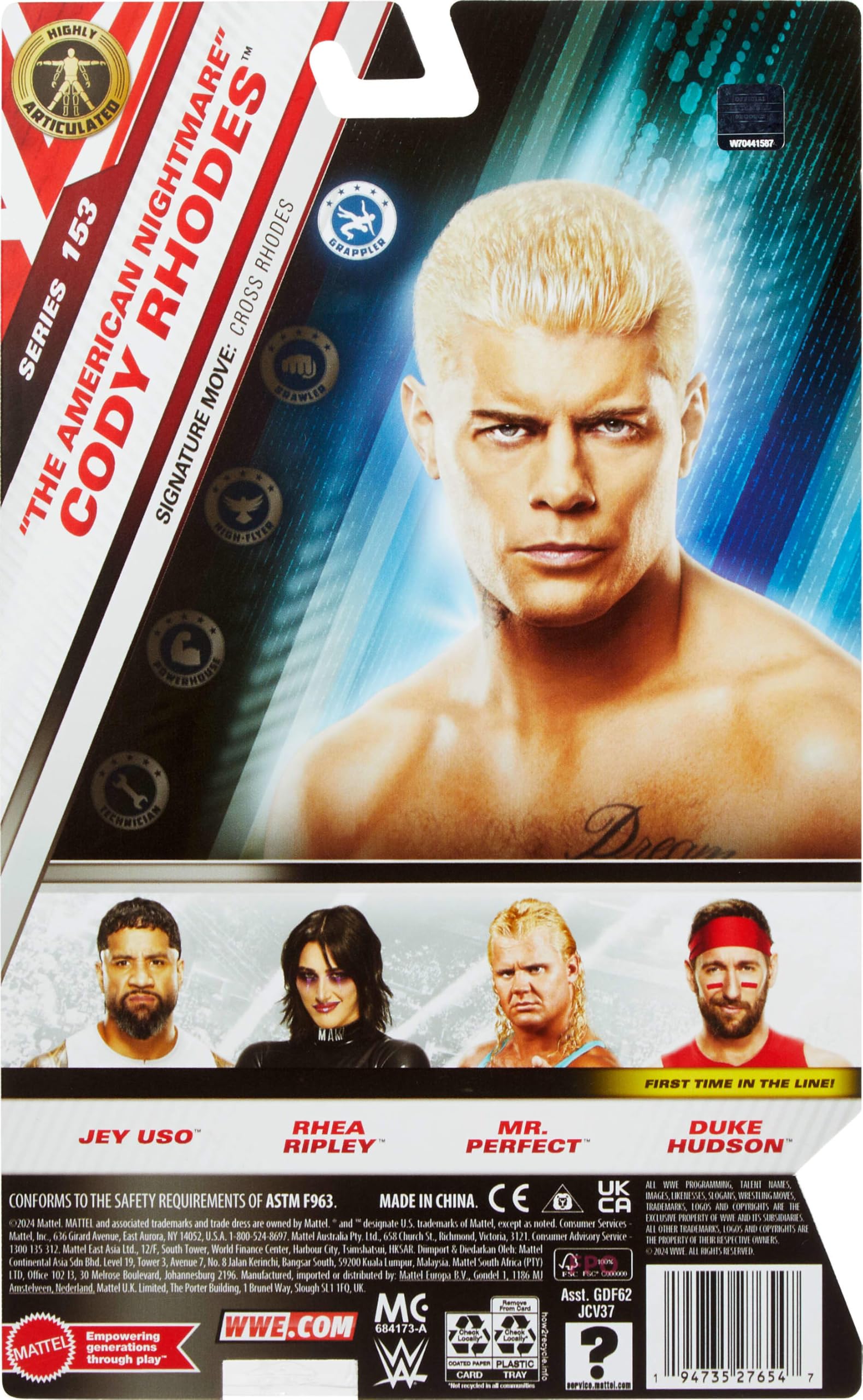 Foto 7 pulgar | Figura De Acción Mattel Wwe Cody Rhodes La Pesadilla Americana - Venta Internacional.